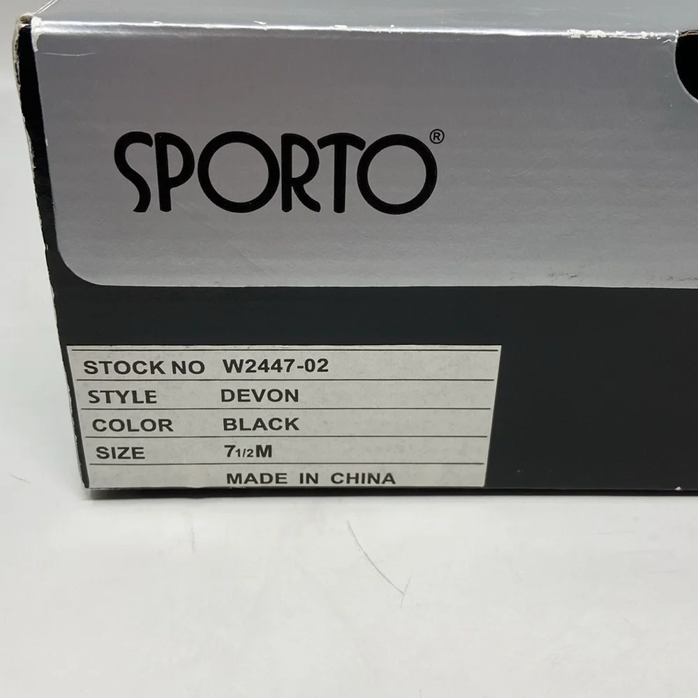 NWT Sporto “Devon” Black Winter Waterproof Leather Ankle Boots Size 7 1/2
